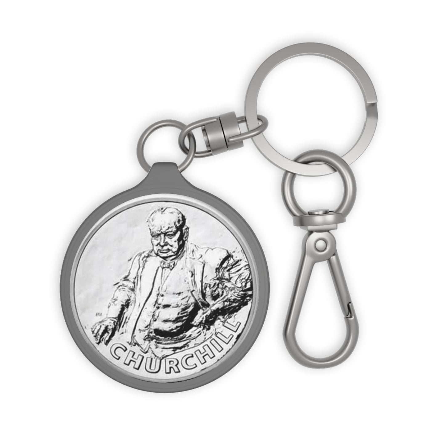 Churchill coin key chain