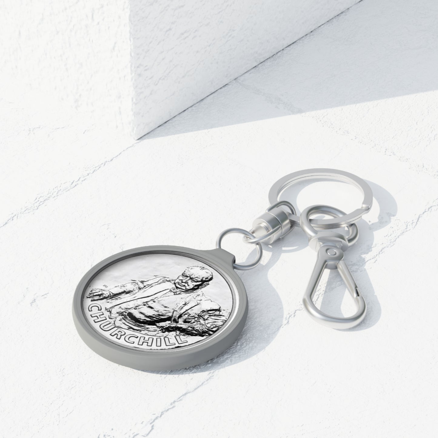 Churchill coin key chain